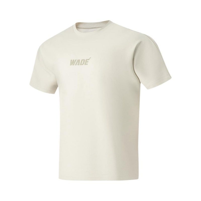 Way Of Wade Sportswear Men's T-Shirts Beige | AEN-697042