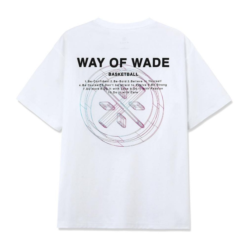 Way Of Wade Sportswear Men\'s T-Shirts White | WGH-680752